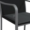 Gartenstühle mit Kissen 2 Stk. Schwarz 56x59x84 cm Poly Rattan