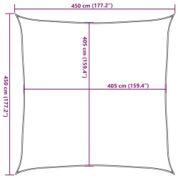 Sonnensegel 160 g/m² Dunkelgrün 4,5x4,5 m HDPE