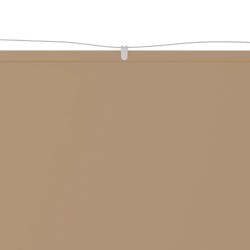 Senkrechtmarkise Taupe 180x600 cm Oxford-Gewebe