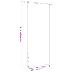 Balkon-Sichtschutz Terrakottarot 120x240 cm Oxford-Gewebe