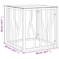 Couchtisch Golden 50x50x50 cm Edelstahl und Glas