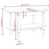 Couchtisch Weiß 80x45x45 cm Massivholz Kiefer