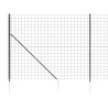 Maschendrahtzaun mit Bodenhülsen Anthrazit 2,2x25 m