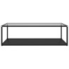 Couchtisch Transparent und Schwarz 120x60x35 cm Hartglas