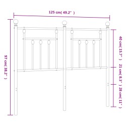 Kopfteil Metall Schwarz 120 cm