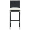 Barhocker mit Kissen 6 Stk. Schwarz Poly Rattan