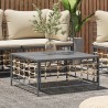 Gartentisch Anthrazit 70x70x34 cm Poly Rattan