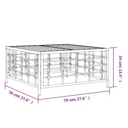 Gartentisch Anthrazit 70x70x34 cm Poly Rattan