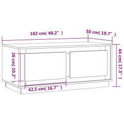 Couchtisch Betongrau 102x50x44 cm Holzwerkstoff