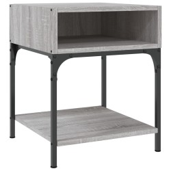 Nachttische 2 Stk. Grau Sonoma 40x41x50 cm Holzwerkstoff