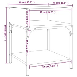 Nachttische 2 Stk. Grau Sonoma 40x41x50 cm Holzwerkstoff