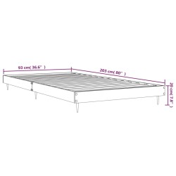 Bettgestell ohne Matratze Sonoma-Eiche 90x200 cm Holzwerkstoff