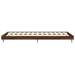 Bettgestell ohne Matratze Braun Eiche 75x190 cm Holzwerkstoff