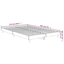 Bettgestell ohne Matratze Braun Eiche 120x190 cm Holzwerkstoff