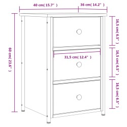 Nachttisch Braun Eichen-Optik 40x36x60 cm Holzwerkstoff