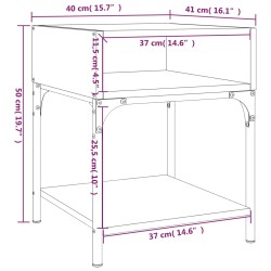 Nachttische 2 Stk. Braun Eichen-Optik 40x41x50 cm Holzwerkstoff