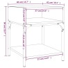 Nachttische 2 Stk. Braun Eichen-Optik 40x41x50 cm Holzwerkstoff