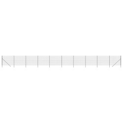 Maschendrahtzaun Anthrazit 2x25 m Verzinkter Stahl