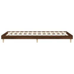 Bettgestell ohne Matratze Braun Eiche 75x190 cm Holzwerkstoff