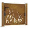 Gartentor 105x80 cm Cortenstahl Gras-Design