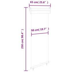 Balkon-Seitenmarkise 65x250 cm Braun