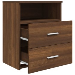 Nachttische 2 Stk. Braun Eichen-Optik 50x32x60 cm