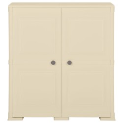 Kunststoffschrank 79x43x85,5 cm Holzdesign Angora-Weiß