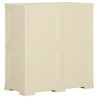 Kunststoffschrank 79x43x85,5 cm Holzdesign Angora-Weiß