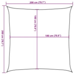 Sonnensegel 160 g/m² Braun 2x2 m HDPE