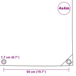 Abdeckplane 650 g/m² 4x4 m Weiß