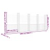 Gabionenkorb U-Form mit 5 Säulen Eisen 500x20x200 cm