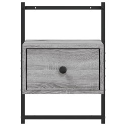 Wand-Nachttisch Grau Sonoma 35x30x51 cm Holzwerkstoff