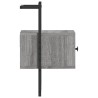 Wand-Nachttisch Grau Sonoma 35x30x51 cm Holzwerkstoff