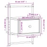 Wand-Nachttisch Grau Sonoma 35x30x51 cm Holzwerkstoff