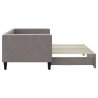 Tagesbett Ausziehbar Taupe 80x200 cm Stoff