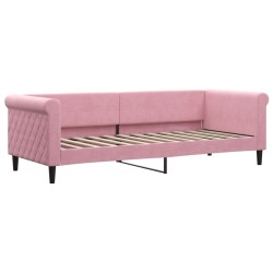 Tagesbett Ausziehbar Rosa 80x200 cm Samt