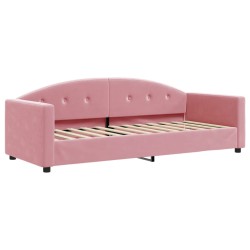 Tagesbett Ausziehbar Rosa 80x200 cm Samt