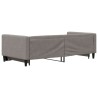 Tagesbett Ausziehbar Taupe 90x200 cm Stoff