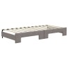 Tagesbett Ausziehbar Taupe 90x200 cm Stoff