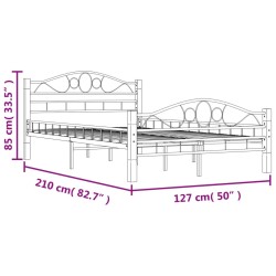 Bettgestell Schwarz Metall 120x200 cm