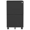 Aktenschrank mit Rollen Anthrazit 39x45x67 cm Stahl