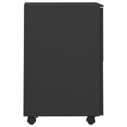 Aktenschrank mit Rollen Anthrazit 39x45x67 cm Stahl