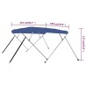 4-Bow Bimini Top Blau 243x180x137 cm