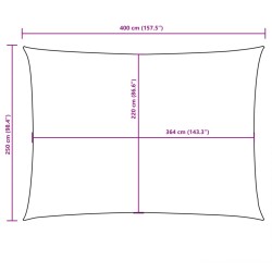 Sonnensegel Oxford-Gewebe Rechteckig 2,5x4 m Weiß