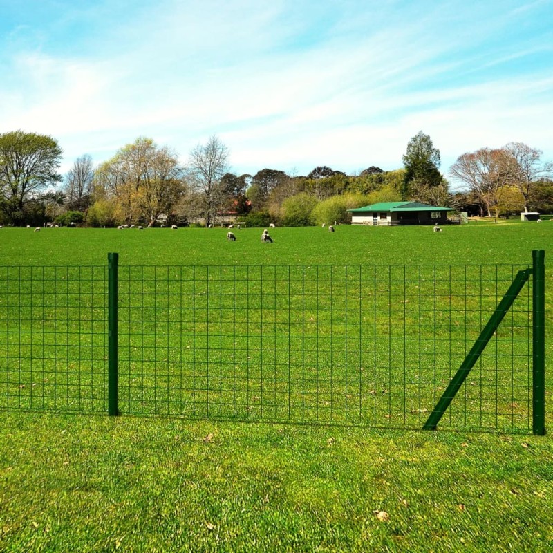 Eurozaun Stahl 10x1,0 m Grün