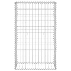 Gabionenwand mit Abdeckung Verzinkter Stahl 60x30x100 cm