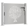 Gartentor 105x105 cm Cortenstahl Baum-Design