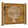 Gartentor 105x105 cm Cortenstahl Baum-Design