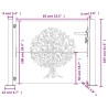 Gartentor 105x105 cm Cortenstahl Baum-Design