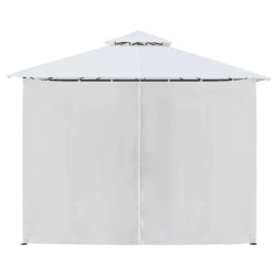 Pavillon mit Vorhängen 600x298x270 cm Weiß 180g/m²